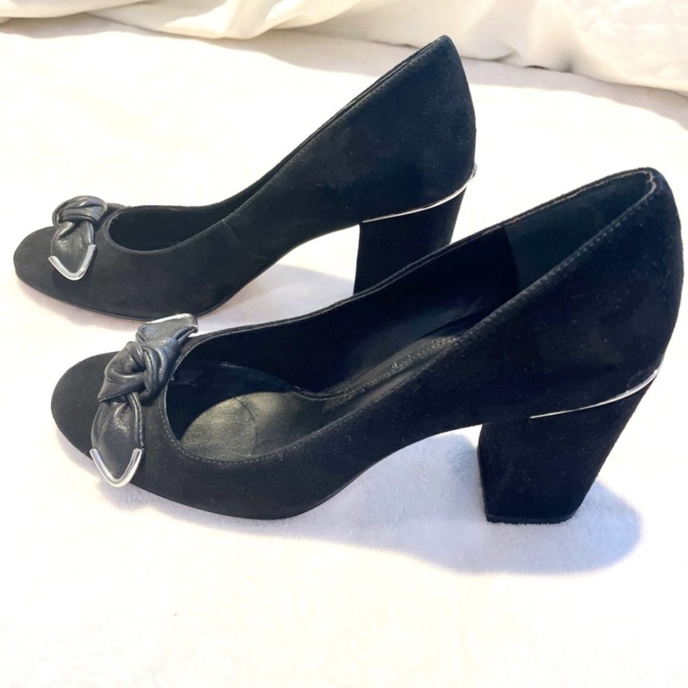 Michael Kors Black Suede Pump, Size 8